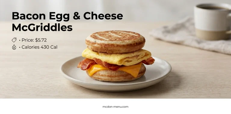 Bacon Egg & Cheese McGriddles$5.72 | 430 Cal