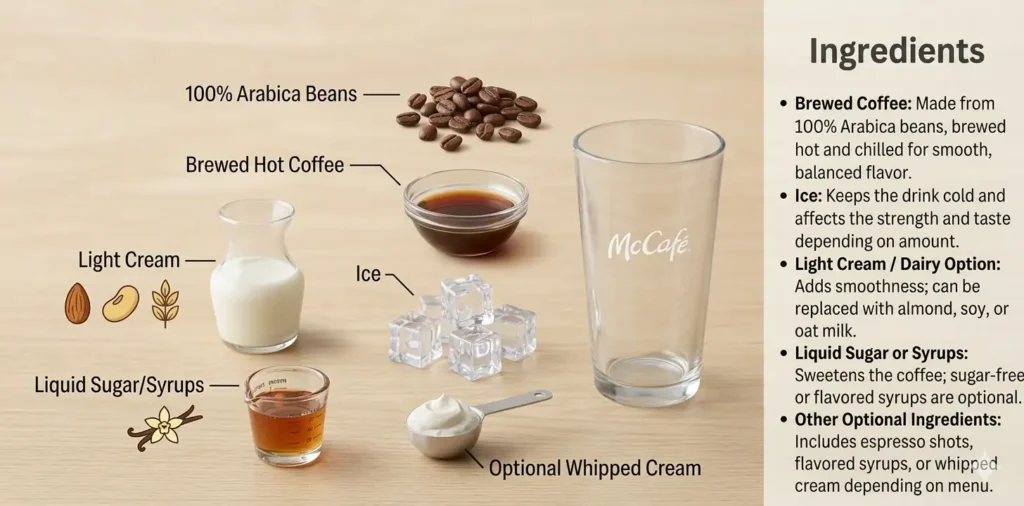 Iced Coffee Ingredients