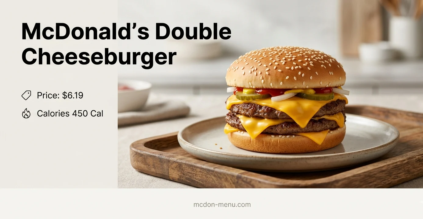 McDonald’s Double Cheeseburger $6.19 | 450 Cal