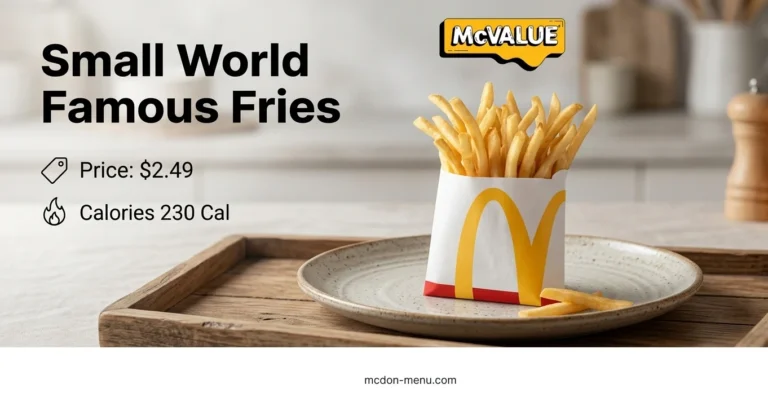 Small World Famous Fries $2.49 | 230 Cal