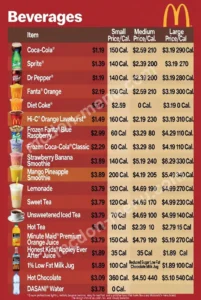 mcdonalds beverages