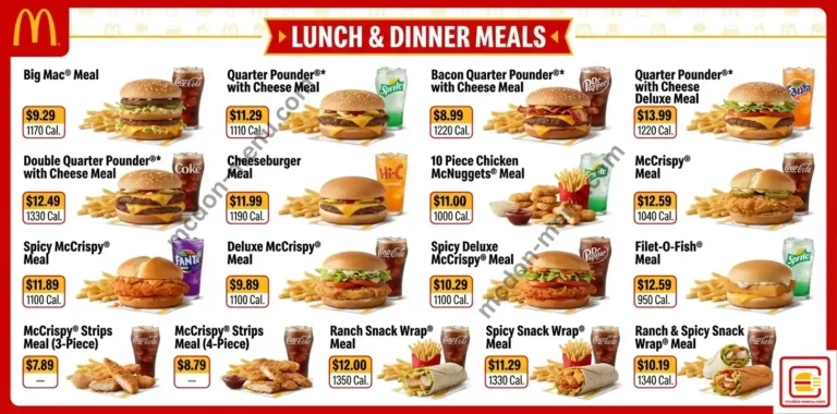 McDonald’s Lunch Menu 2026 – Complete Guide to Prices, Hours & Specials