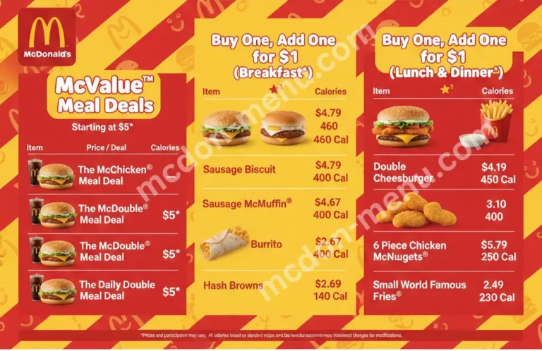 mcvalue menu
