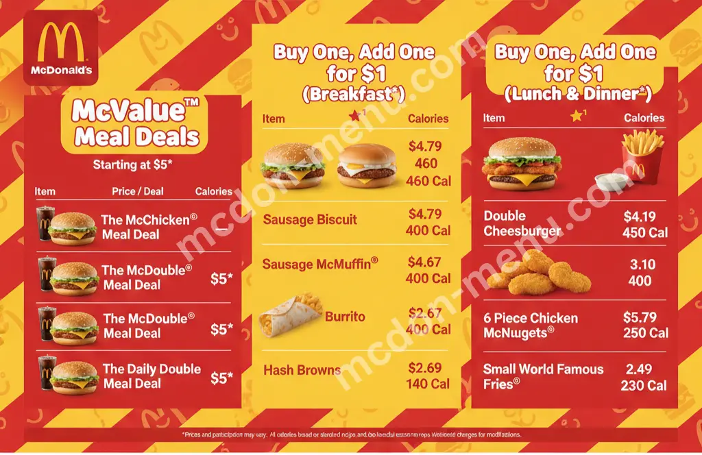 mcvalue menu