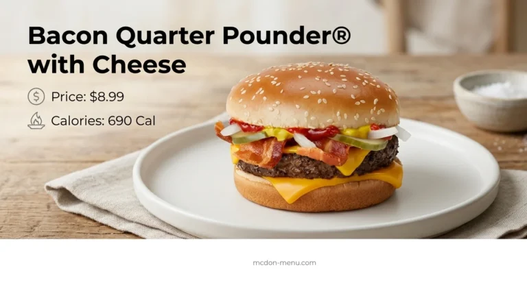 Bacon Quarter Pounder® with Cheese $8.99 | 690 Cal
