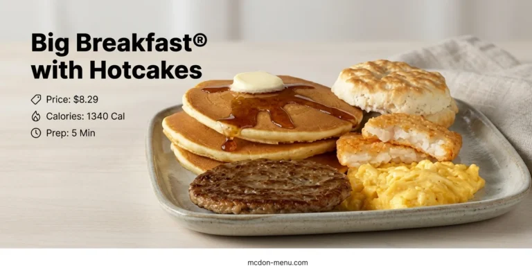 Big Breakfast® with Hotcakes $8.29 | 1340 Cal
