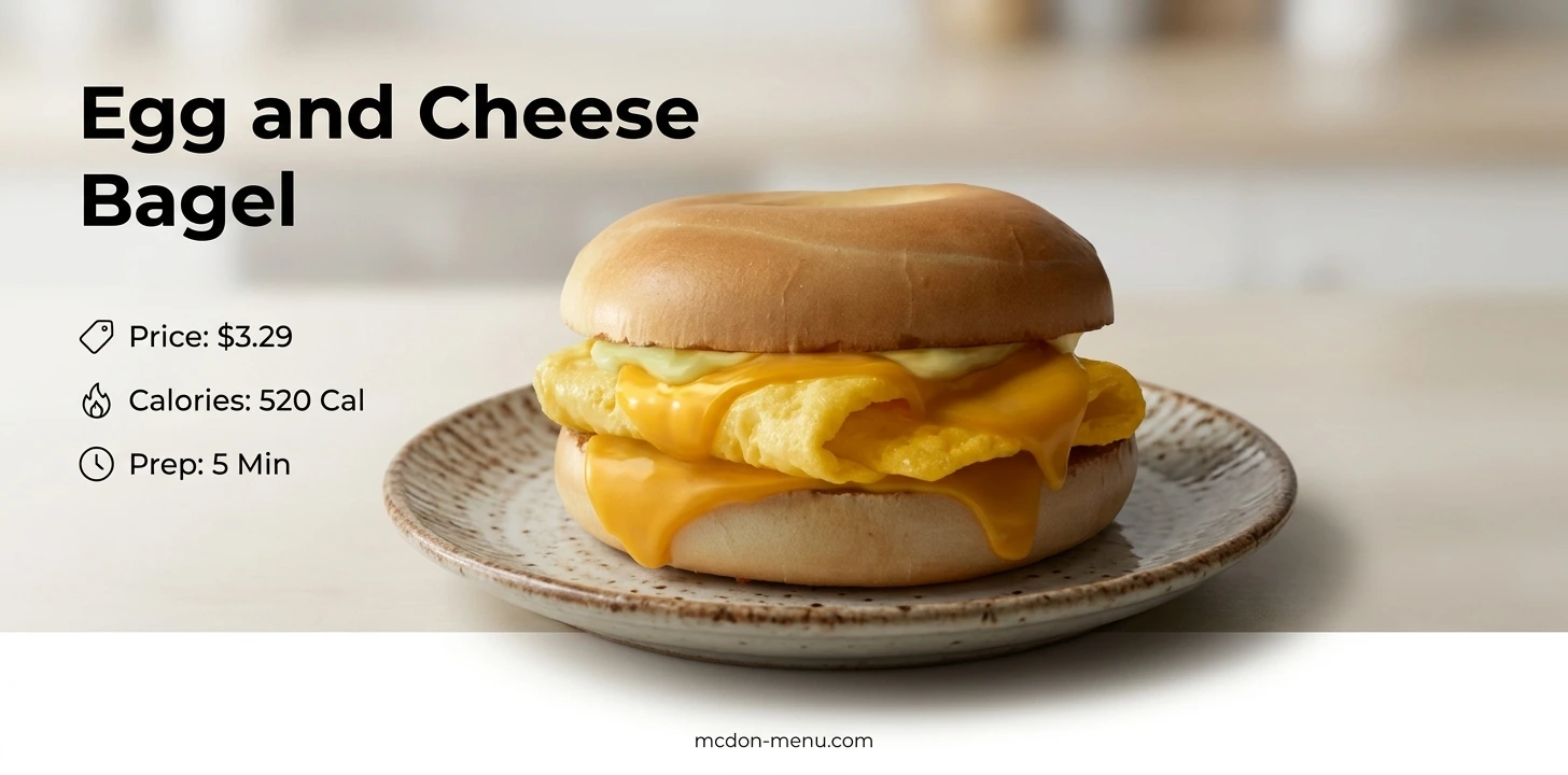 Egg and Cheese Bagel $3.29 | 520 Cal
