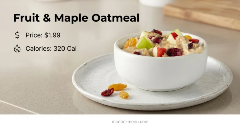 Fruit & Maple Oatmeal $1.99 | 320 Cal