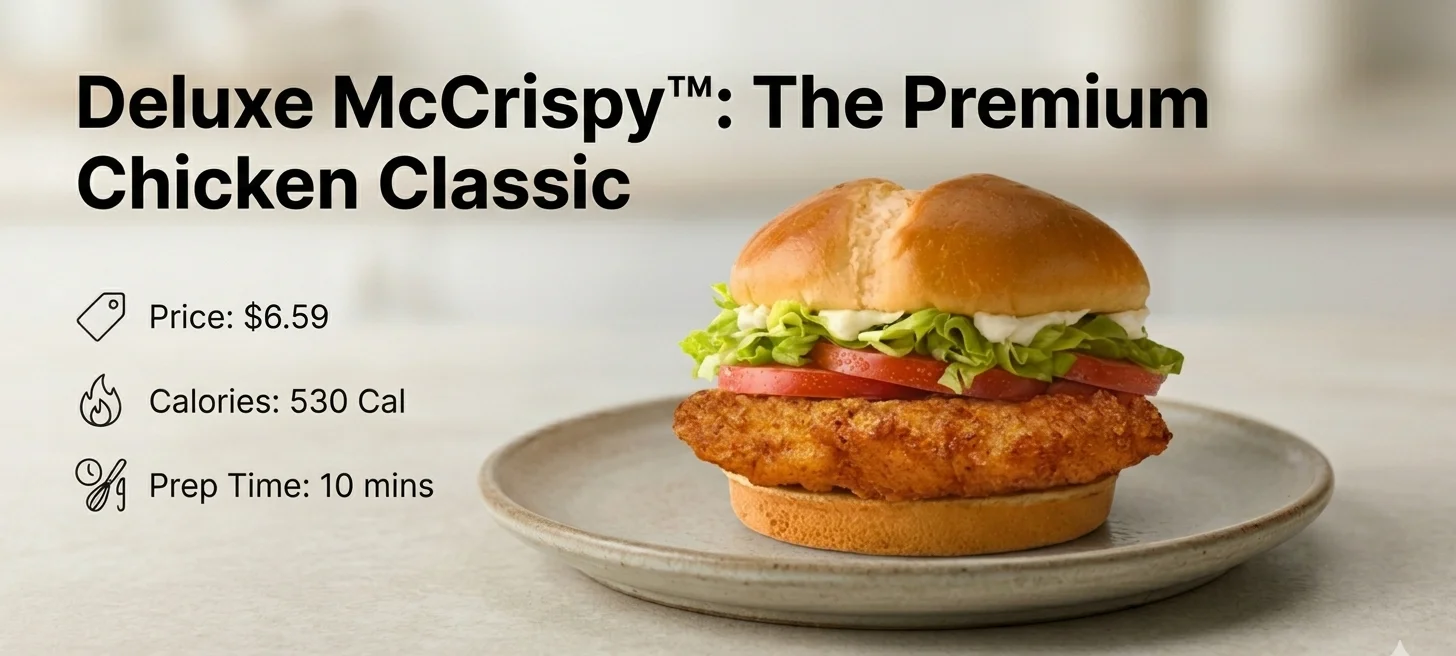 McDonald’s Deluxe McCrispy™ $6.59 | 530 Cal