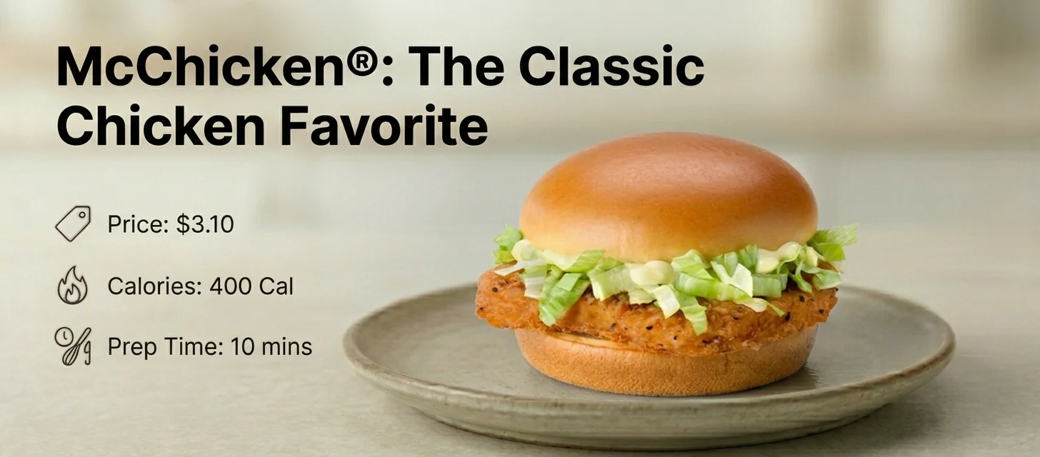McDonald's McChicken® $3.10 | 400 Cal