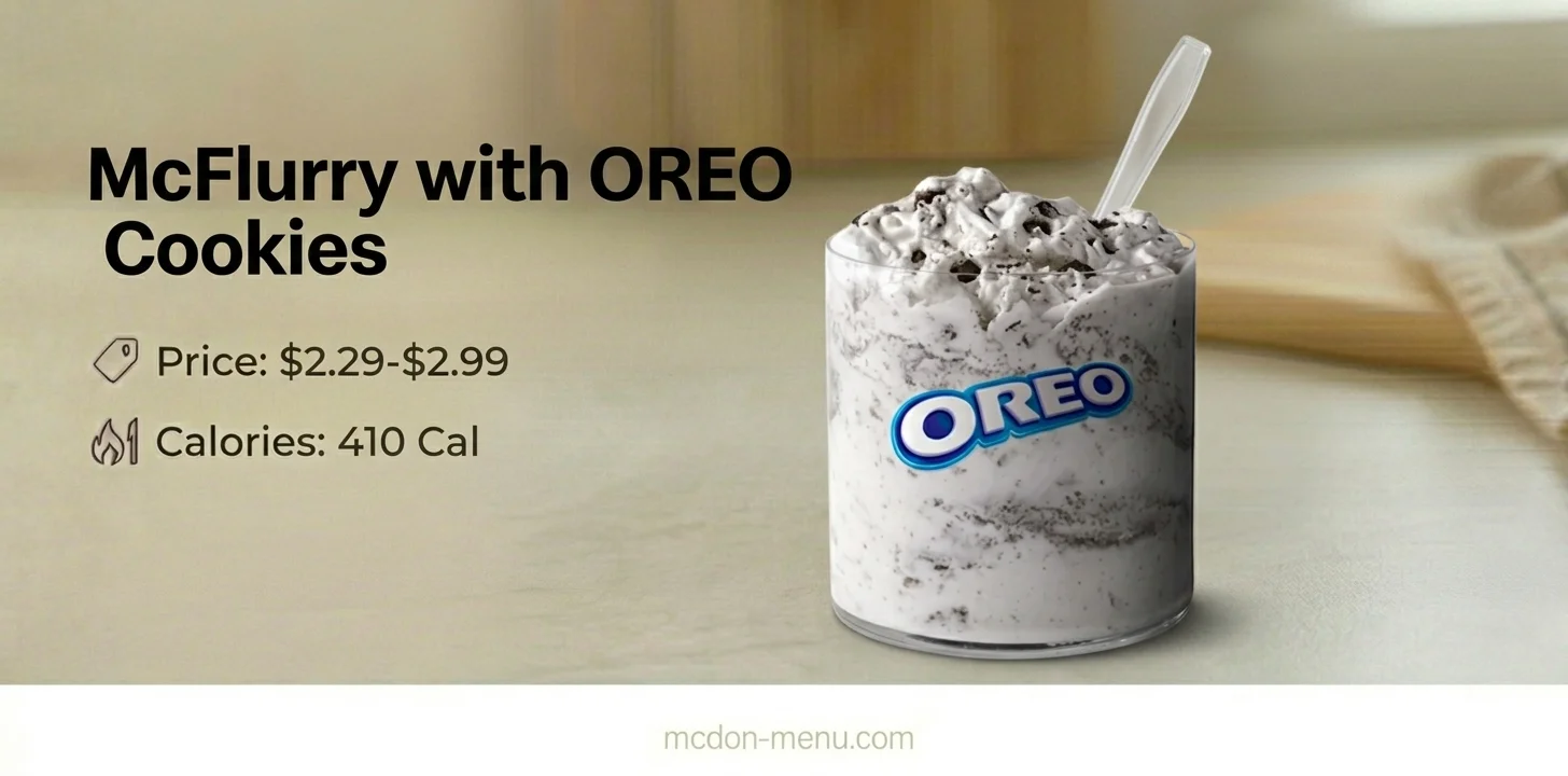 McFlurry with OREO Cookies $2.29-$2.99 | 410 Cal