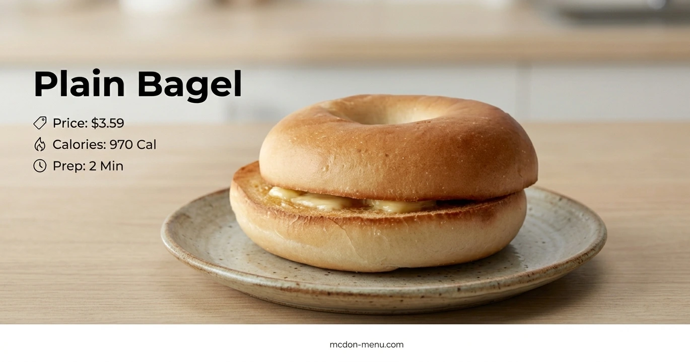 Plain Bagel $3.59 | 970 Cal