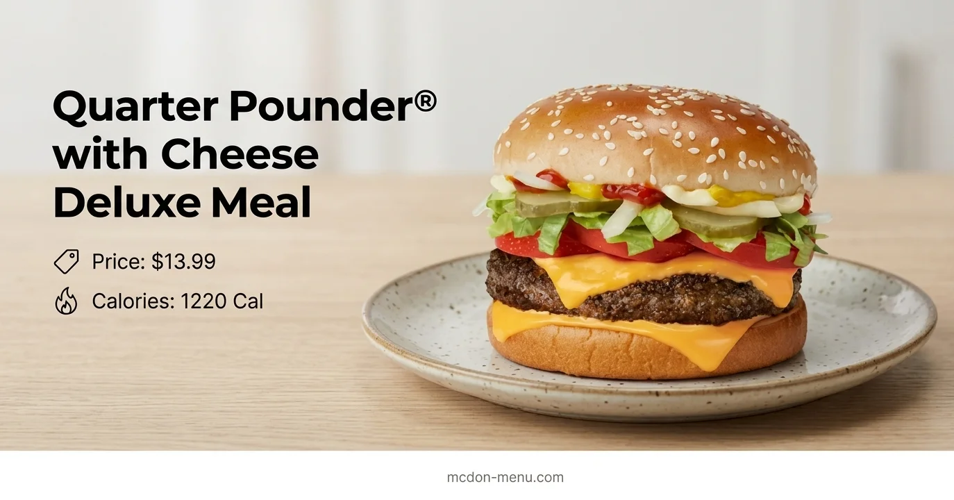 Quarter Pounder® with Cheese Deluxe $7.49 | 630 Cal