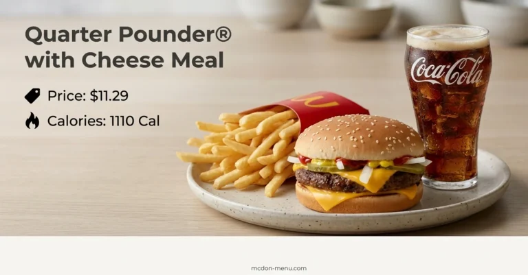 Quarter Pounder® with Cheese Meal $11.29 | 1110 Cal
