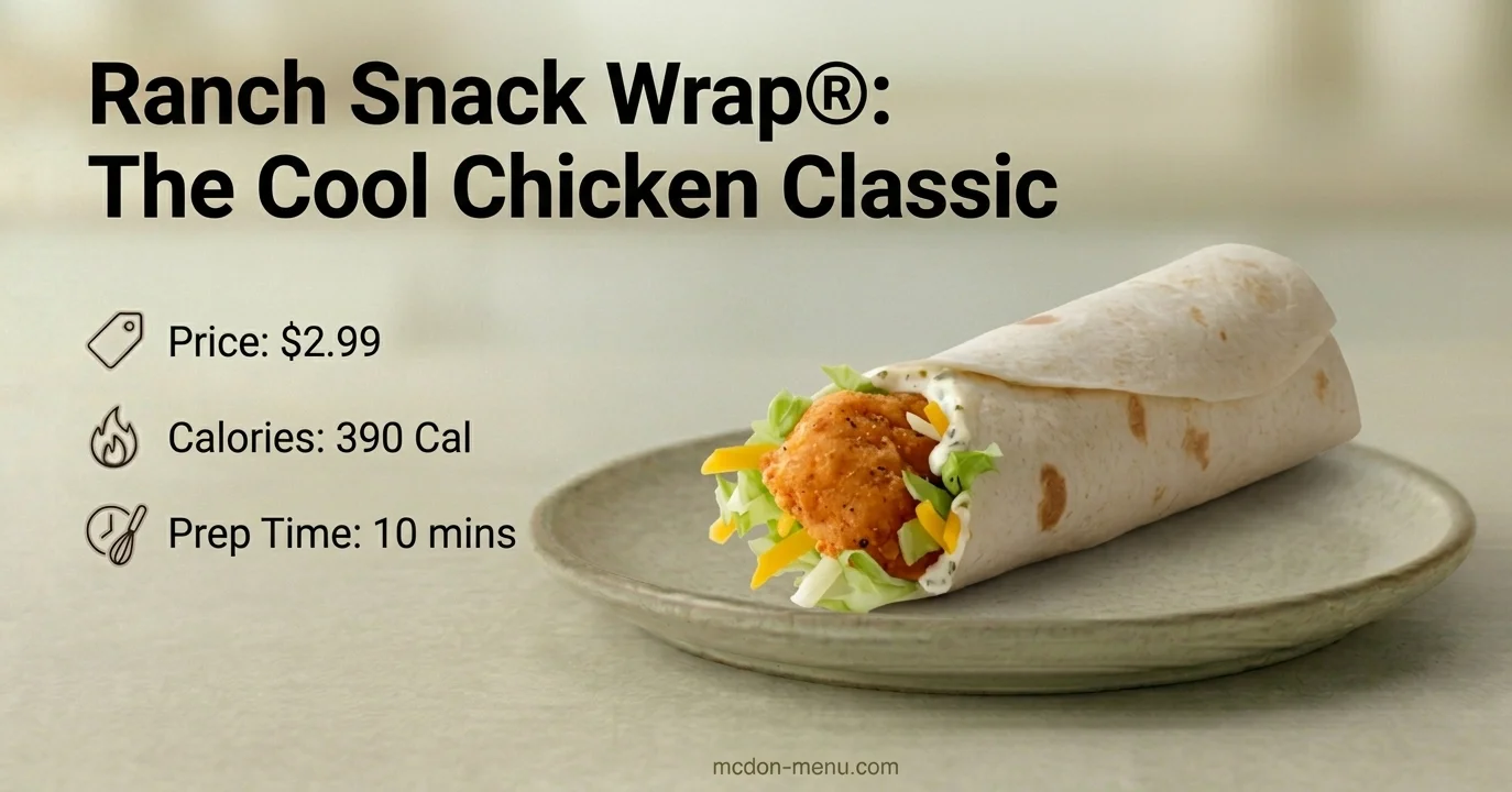 Ranch Snack Wrap® $2.99 | 390 Cal.