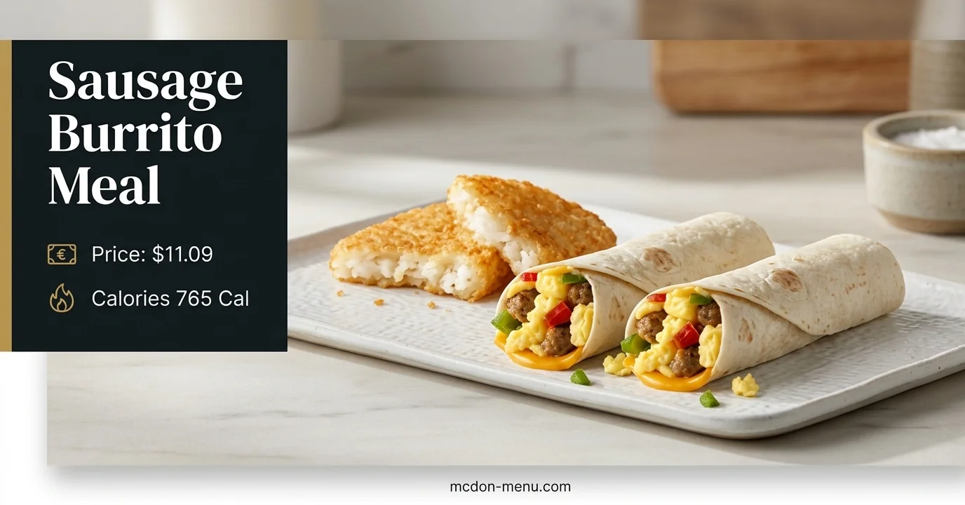 Sausage Burrito Meal $11.09 | 765 Cal