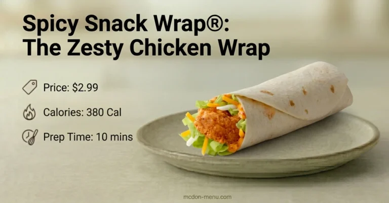 Spicy Snack Wrap® Price: $2.99 | 380 Cal.