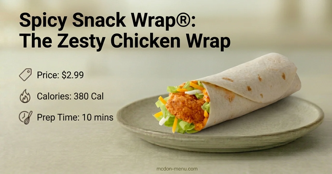 Spicy Snack Wrap® Price: $2.99 | 380 Cal.