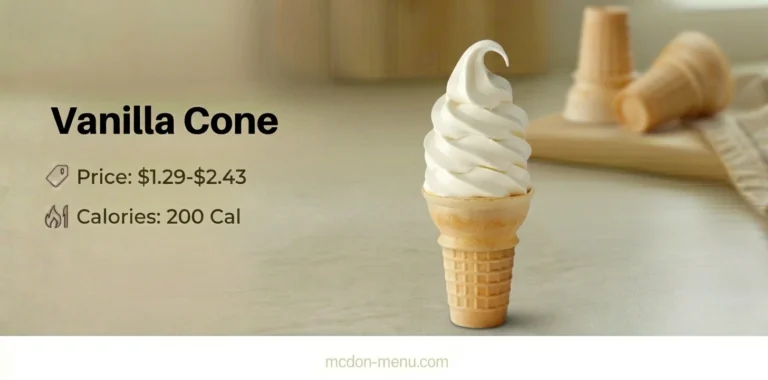Vanilla Cone $1.29-$2.43 | 200 Cal