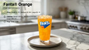 Fanta® Orange Small-$2.19 | 150 Cal Medium-$2.59 | 210 Cal Large-$3.19 | 300 Cal