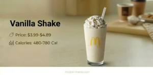 Vanilla Shake $3.99-$4.89 | 480-780 Cal